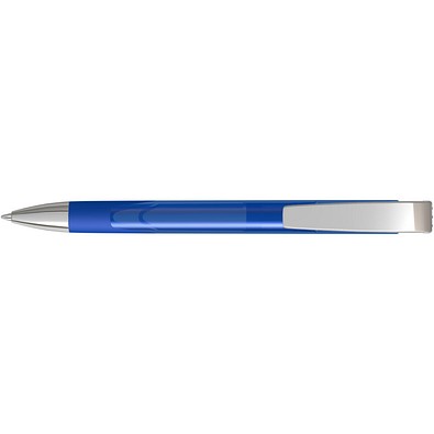 uma® LOOK grip transparent M SI Druckkugelschreiber, dunkelblau