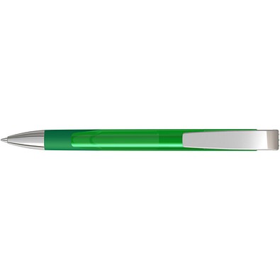 uma® LOOK grip transparent M SI Druckkugelschreiber, dunkelgrün