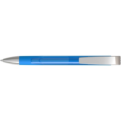 uma® LOOK grip transparent M SI Druckkugelschreiber, hellblau