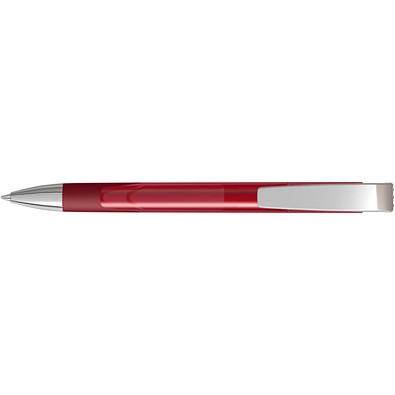 uma® LOOK grip transparent M SI Druckkugelschreiber, rot