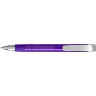 uma® LOOK grip transparent M SI Druckkugelschreiber, violett