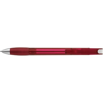 uma® MEMORY transparent SI Druckkugelschreiber, rot