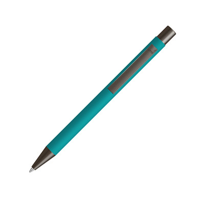 uma® Metall-Kugelschreiber Straight Gum, blaue Mine, petrol