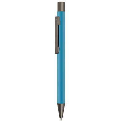 uma® Metall-Kugelschreiber Straight Gum, blaue Mine, hellblau