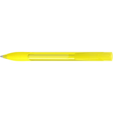 uma® OMEGA grip transparent Druckkugelschreiber, gelb