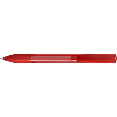uma® OMEGA grip transparent Druckkugelschreiber, rot