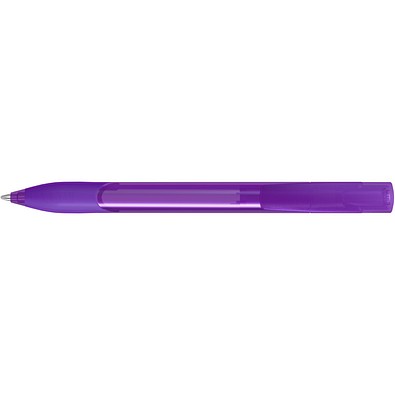 uma® OMEGA grip transparent Druckkugelschreiber, violett