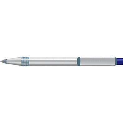 uma® RECYCLED PET PEN ALUMA transparent Druckkugelschreiber, dunkelblau
