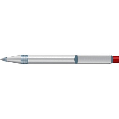 uma® RECYCLED PET PEN ALUMA transparent Druckkugelschreiber, rot