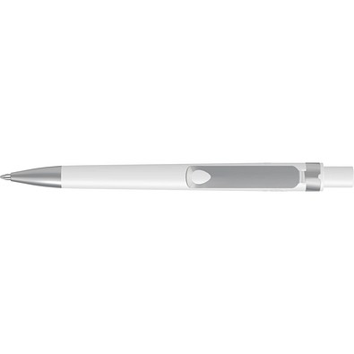 uma® RECYCLED PET PEN CORE F SI Druckkugelschreiber, weiss