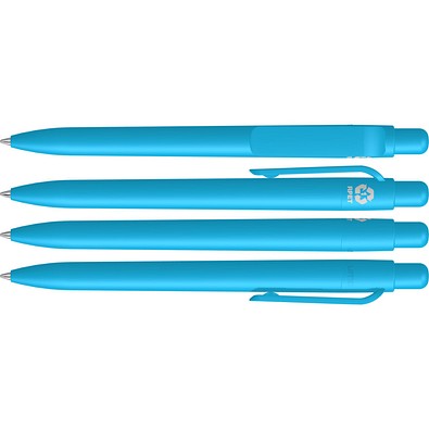 uma® RECYCLED PET PEN FUTURE F Druckkugelschreiber, cyan