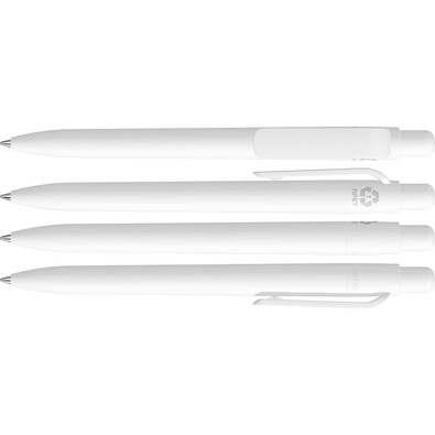 uma® RECYCLED PET PEN FUTURE F Druckkugelschreiber, weiss