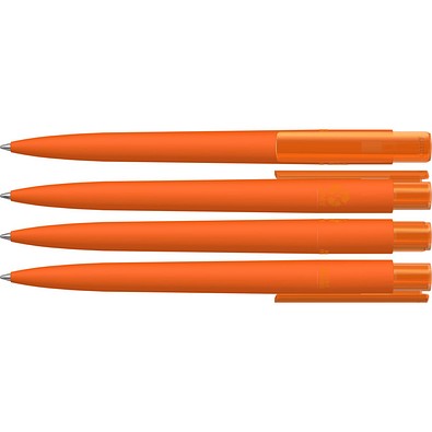 uma® RECYCLED PET PEN PRO K transparent GUM Druckkugelschreiber, orange
