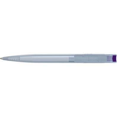uma® RECYCLED PET PEN transparent SG Druckkugelschreiber, dunkelviolett