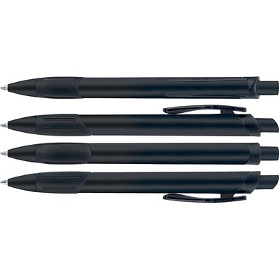 uma® STRIPE Druckkugelschreiber, schwarz uni