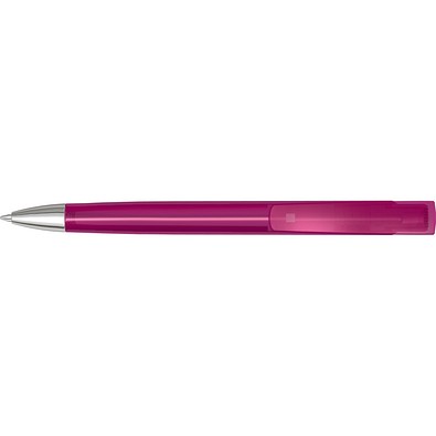 uma® TRINITY transparent SI Druckkugelschreiber, magenta