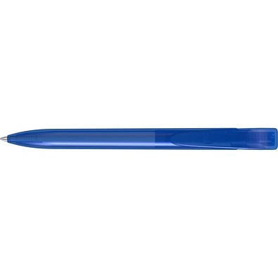 uma® YES transparent Druckkugelschreiber, dunkelblau