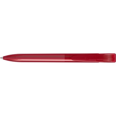 uma® YES transparent Druckkugelschreiber, rot