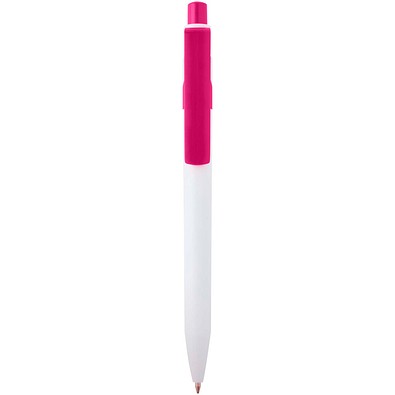 Unica Kugelschreiber aus recyceltem Kunststoff (schwarze Mine), magenta