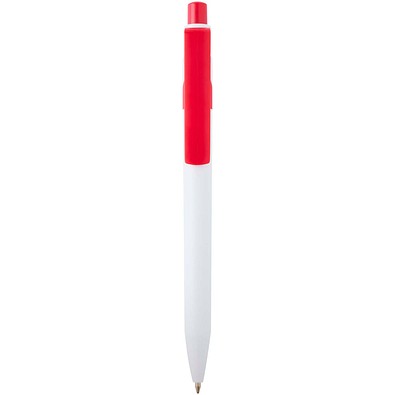 Unica Kugelschreiber aus recyceltem Kunststoff (schwarze Mine), rot