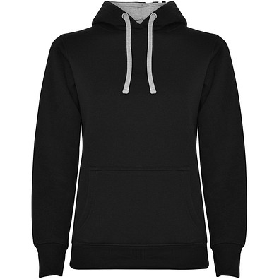 Urban Kapuzenpullover für Damen, schwarz/Marl Grey, S