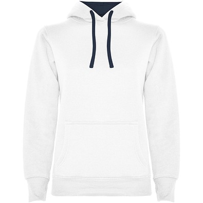 Urban Kapuzenpullover für Damen, weiß/Navy Blue, 2XL