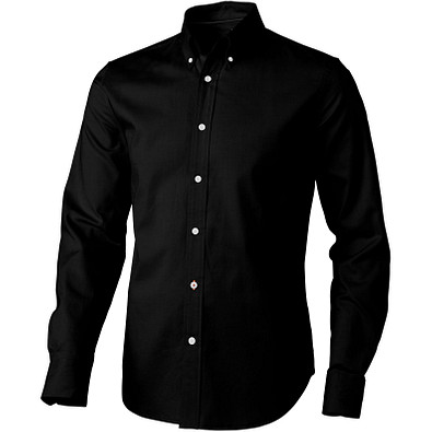 ELEVATE Herren Langarm Hemd Vaillant, schwarz, XXXL