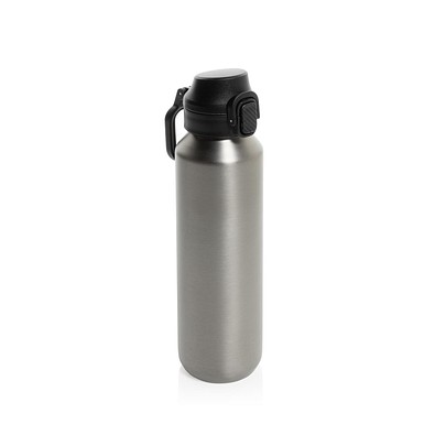 Via RCS Re-Steel Sportflasche mit Verschluss, 600ml, silber