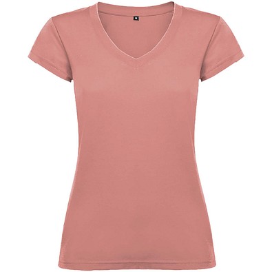 Victoria T-Shirt mit V-Ausschnitt für Damen, Clay Orange, S