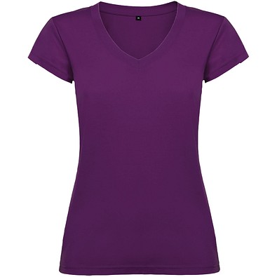 Victoria T-Shirt mit V-Ausschnitt für Damen, lila, L