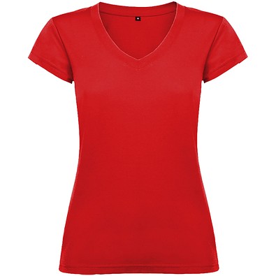 Victoria T-Shirt mit V-Ausschnitt für Damen, rot, 2XL