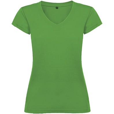 Victoria T-Shirt mit V-Ausschnitt für Damen, Tropical Green, 2XL