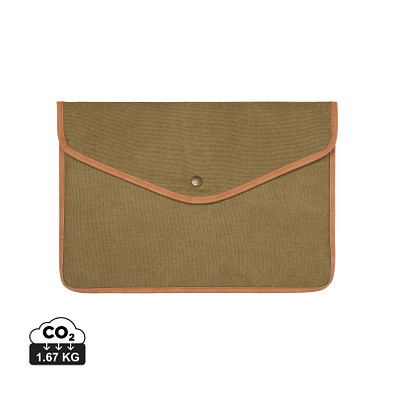 VINGA Bosler 14 Zoll Laptop-Tasche aus GRS recyceltem Canvas, grün