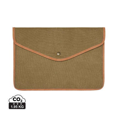 VINGA Bosler 16 Zoll Laptop-Tasche aus GRS recyceltem Canvas, grün
