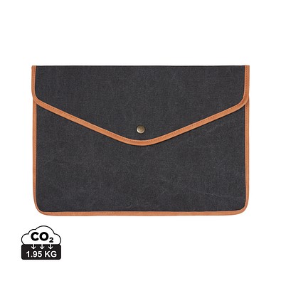 VINGA Bosler 16 Zoll Laptop-Tasche aus GRS recyceltem Canvas, schwarz