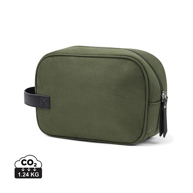 VINGA Marlow Kosmetiktasche aus RCS recyceltem Polyester, grün, schwarz