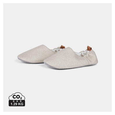 VINGA Moulton Hausschuhe aus RCS rPET (S/M), beige, feather grey