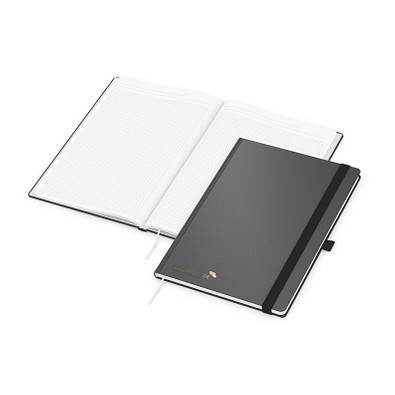 Geiger-Notes Vision-Book A4 Bestseller, inkl. Prägung in schwarz-glänzend, anthrazit