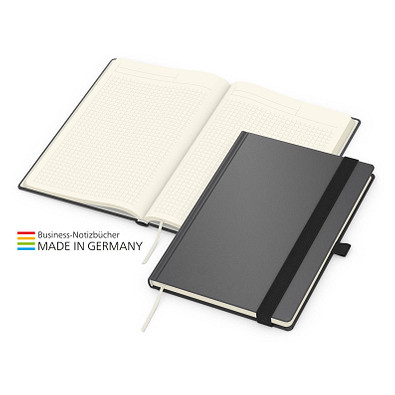 Geiger-Notes Vision-Book Creme Bestseller Notizbuch A5, anthrazit inkl. Kupferprägung