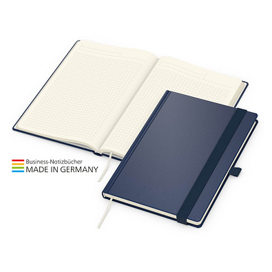 Geiger-Notes Vision-Book Creme Bestseller Notizbuch A5, dunkelblau inkl. Kupferprägung