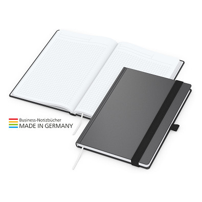 Geiger-Notes Vision-Book White Bestseller Notizbuch A5, anthrazit inkl. Kupfeprägung
