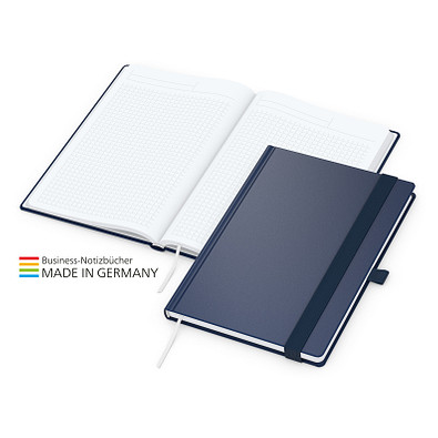 Geiger-Notes Vision-Book White Bestseller Notizbuch A5, dunkelblau inkl. Kupfeprägung