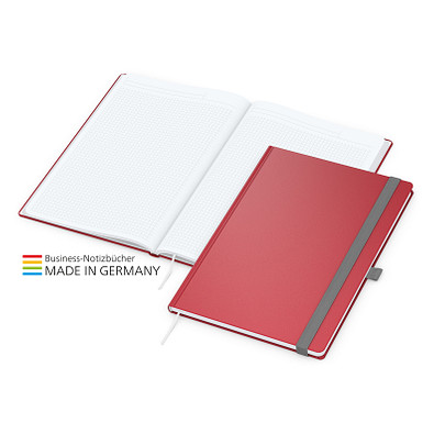 Geiger-Notes Vision-Book White Bestseller Notizbuch A5, rot inkl. Kupfeprägung