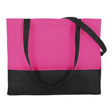 Vlies-Umhängetasche, pink/schwarz