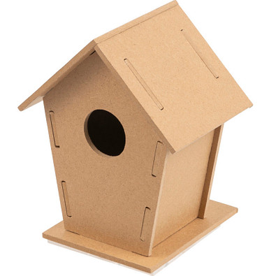 Vogelhaus Bird, Bausatz aus Holz, Braun