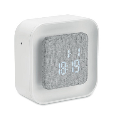 Wecker aus recyceltem ABS/RPET LUCE, Weiß