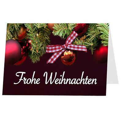 Grußkarte Weihnachten, Motiv Frohe Weihnachten, Danke an Mitarbeiter