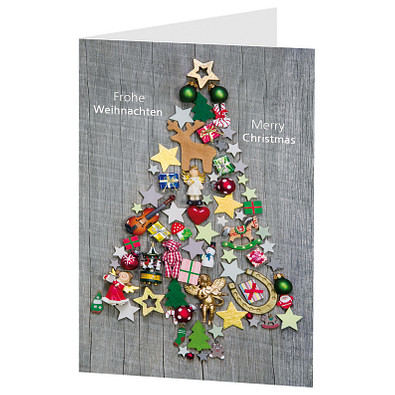 Grußkarte Weihnachten, Motiv Weihnachtsplätzchen, Danke an Partner