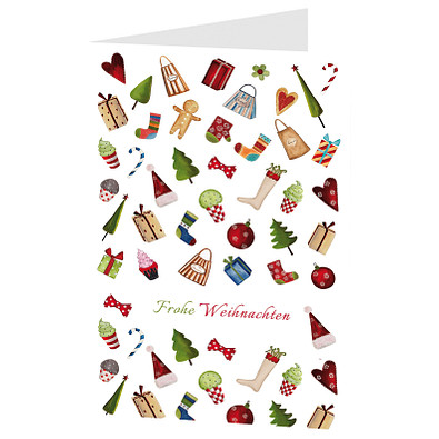 Grußkarte Weihnachten, Motiv Weihnachtspotpourri, Danke an Mitarbeiter