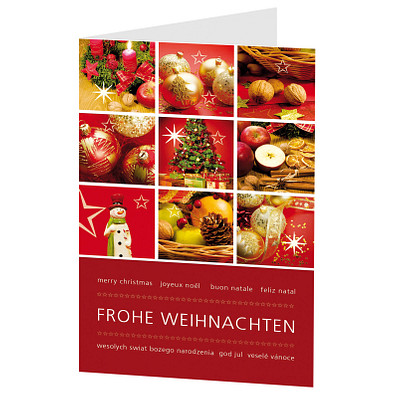 Grußkarte Weihnachten, Motiv Weihnachtsstimmung, Danke an Partner